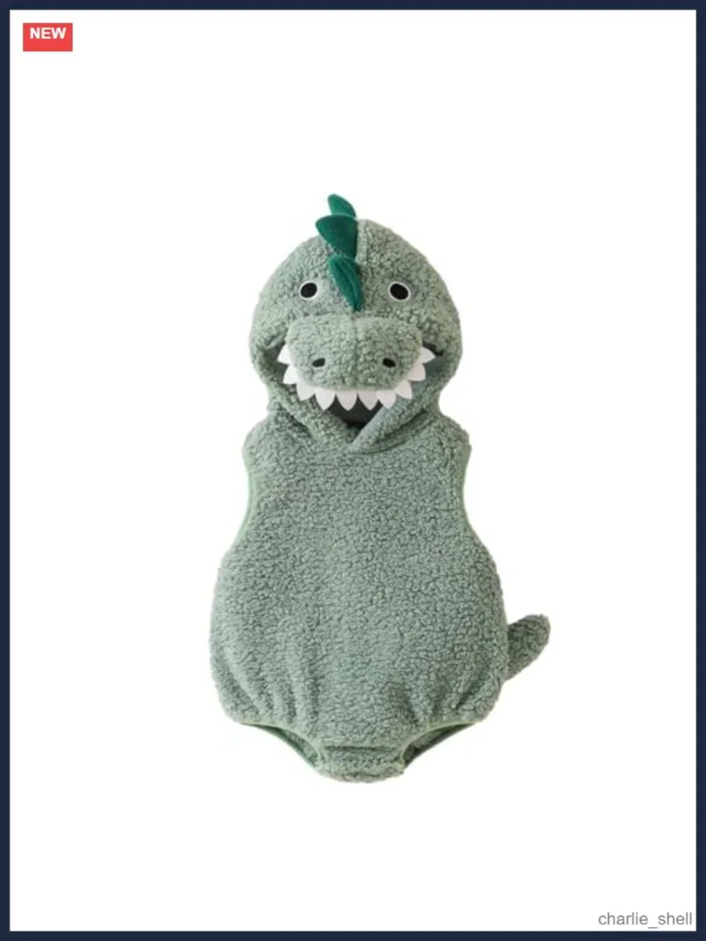 Baby Dinosaur Costume Cute Sleeveless Romper with Hat and Tail